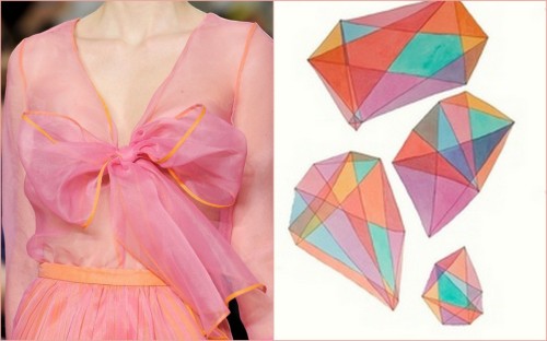 orange pink gems fashion inspirations